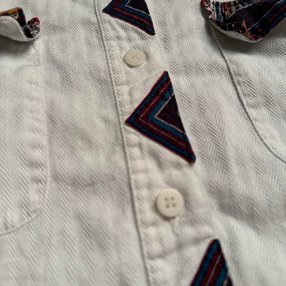 **SOLD** COLOR FX II HERRINGBONE "WESTERN" SHIRT - Picture 4 of 6